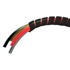 【T38F-C0】SPIRAL WRAP PE BLACK 0.375IN OD 100FT