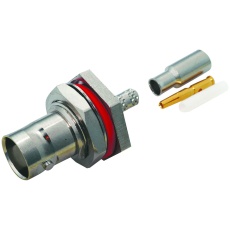 【112522】RF/COAXIAL BNC BULKHEAD JACK STR 50 OHM CRIMP