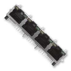 【RJHSE-5381-04】JACK RJ45 W/LED SHIELD 4PORT