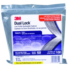 【TB4575】DUAL LOCK RECLOSABLE FASTENER BLACK 25.4MM