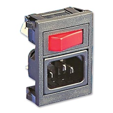 【BZV03/Z0000/02】POWER INLET IEC POLYSNAP S.P. SWITCH