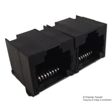 【5406526-1】CONNECTOR  RJ45  JACK  2PORT  8P8C  CAT5