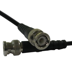 【115101-19-M0.25】RF COAX CABLE RG58 BNC PLUG 250MM BLACK