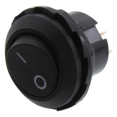 【RR3130ABLKBLKFS】SWITCH ROCKER SPST 10A 125VAC BLACK