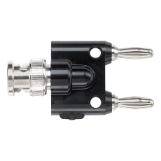 【1270】ADAPTER BNC PLUG-BANANA X 2 PLUG BLK