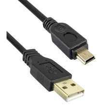 【3021027-16】USB CABLE 2.0 PLUG A-MINI B 4.9M BLK