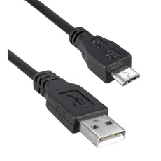 【3025033-01】USB CORD  2.0 PLUG A-MICRO B  305MM  BLK
