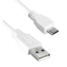 【3025010-03】USB CORD  2.0 PLUG A-MICRO B  914MM  WHT