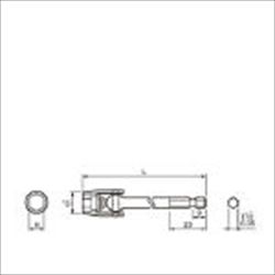 【3BU0810】ユニバーサルドライバーソケット 差込6.35X対辺8mmX100L