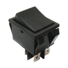 【R5ABLKBLKEF0】ROCKER SWITCH  DPST  20A  125VAC  BLACK
