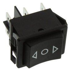 【R5GBLKBLKHF0】ROCKER SWITCH  DPDT  15A  125VAC  BLACK