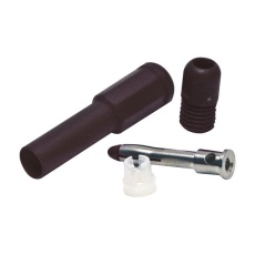 【BU-32603-0】4MM SHROUDED BANANA PLUG  20A  BLACK