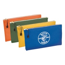 【5140】ZIPPER BAG OLIVE/ORANGE/BLUE/YEL 4PK