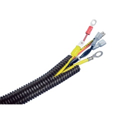 【CLT25F-C20】SPLIT CORRUGATED LOOM SLEEVE  7MM  BLACK