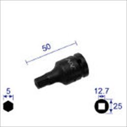 【405C】ヘキサゴンレンチソケット ショートタイプ 差込角12.7X対辺5mm