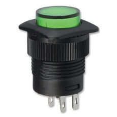 【RP3508ABLKGRNGRNNS】SWITCH  PUSHBUTTON  SPST  3A  125VAC  GREEN