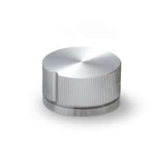 【K-59-M-AG】ツマミ サイズ：φ30 色：シルバー(アルミ)シャフト径φ6用