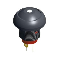 【RP8300B2M1CEBLKBLKRED】PB SW  SPST  0.5A  48VAC  RED  SOLDER