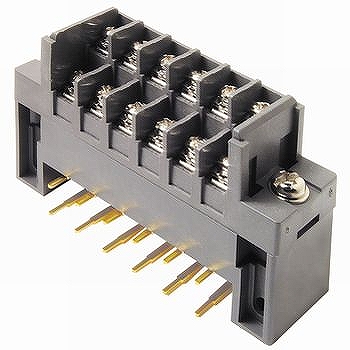 【ML-100-AS-12P】2ピース型ねじ式端子台(プラグ/基板用レセプタクル組 ライトアングル)M3フリーねじ 7.62mmピッチ 7A 250V 12極 2段 ねじ止め