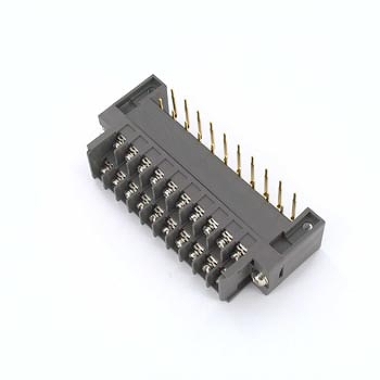 【ML-100-AS-20P】2ピース型ねじ式端子台(プラグ/基板用レセプタクル組 ライトアングル)M3フリーねじ 7.62mmピッチ 7A 250V 20極 2段 ねじ止め