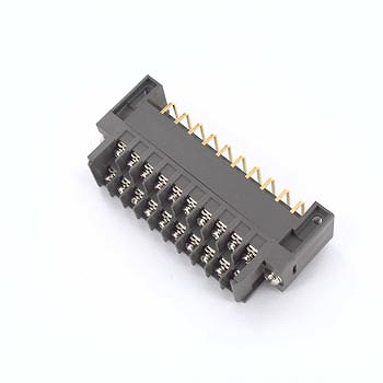 【ML-100-BS-20P】2ピース型ねじ式端子台(プラグ/基板用レセプタクル組 ライトアングル逆向き)M3フリーねじ 7.62mmピッチ 7A 250V 20極 2段 ねじ止め