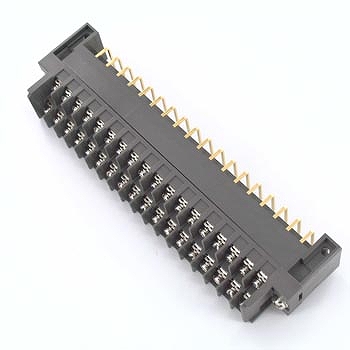 【ML-100-BS-36P】2ピース型ねじ式端子台(プラグ/基板用レセプタクル組 ライトアングル逆向き)M3フリーねじ 7.62mmピッチ 7A 250V 36極 2段 ねじ止め