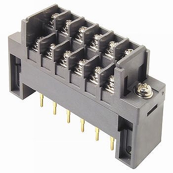 【ML-100-CS-12P】2ピース型ねじ式端子台(プラグ/基板用レセプタクル組 ストレート)M3フリーねじ 7.62mmピッチ 7A 250V 12極 2段 ねじ止め
