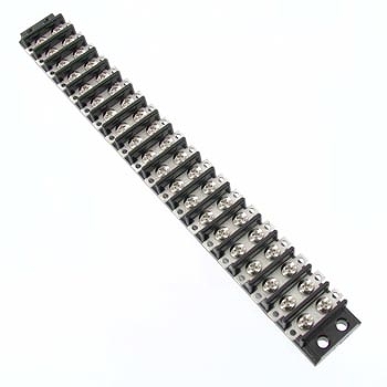 【ML-24-20P】中継用ねじ式端子台 M2.6バインドねじ 8mmピッチ 2列 6A 250V 20極 はんだ付けラグ付き