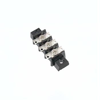 【ML-3161-3P】中継用ねじ式端子台 M3平小ねじ 10mmピッチ 1列 6A 250V 3極 はんだ付けラグ付き