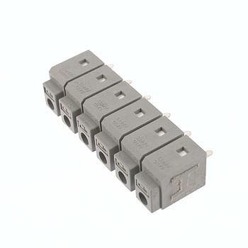 【ML-400-NV-6P】プリント基板用スクリューレス端子台 7.62mmピッチ 7A 250V 6極