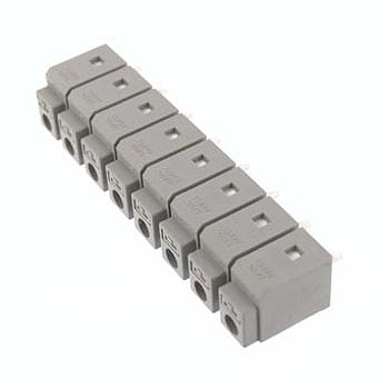 【ML-400-NV-8P】プリント基板用スクリューレス端子台 7.62mmピッチ 7A 250V 8極