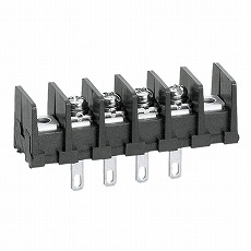 【ML-40-S1AXF-4P】貫通型ねじ式端子台 M3フリーねじ 7.62mmピッチ 10A 250V 4極 裏側はんだ付け兼用110タブ端子(t0.8)