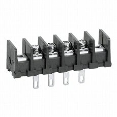 【ML-40-S1AXF-8P】貫通型ねじ式端子台 M3フリーねじ 7.62mmピッチ 10A 250V 8極 裏側はんだ付け兼用110タブ端子(t0.8)