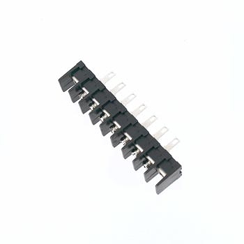 【ML-40-S1AXS-7P】貫通型ねじ式端子台 M3セムスねじ 7.62mmピッチ 10A 250V 4極 裏側はんだ付け兼用110タブ端子(t0.8)