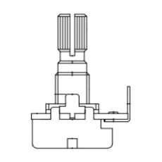 【P160KNPD-4FC20B10K】ROTARY POTENTIOMETER  10KOHM  20%