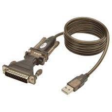 【U209-005-DB25】ADAPTER CABLE  USB A-DB25/DB9 PLUG  5FT