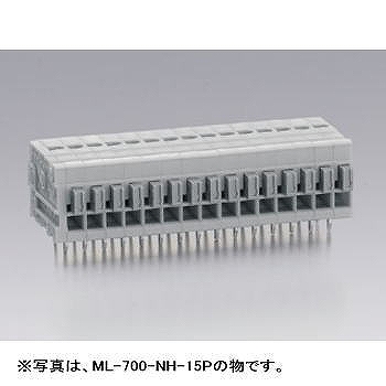 【ML-700-NH-4P】プリント基板用スクリューレス端子台 2.54mmピッチ 3A 50V 4極 ライトアングル