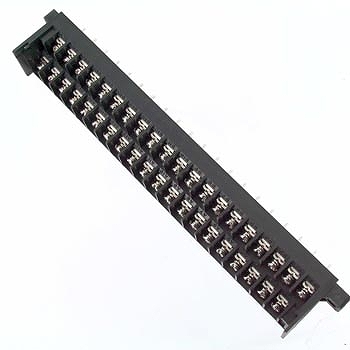 【ML-740-W1BF-40P】基板用ねじ式端子台 M3フリーねじ 7.62mmピッチ 10A 250V 40極 2段 ちどり配置