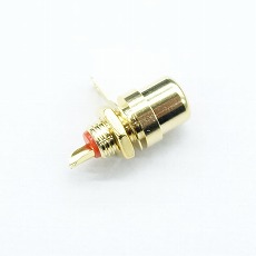 【WTN20F6213GR】RCAジャック(赤、パネル用、金メッキ、非絶縁型)
