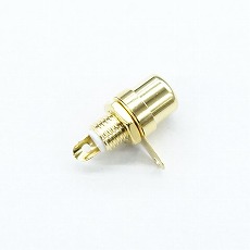 【WTN20F6213GW】RCAジャック(白、パネル用、金メッキ、非絶縁型)