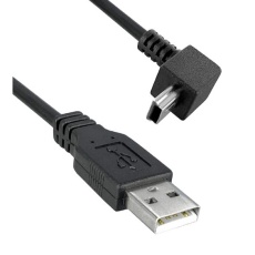 【3021072-03】USB 2.0 A MALE TO USB 2.0 MINI B MALE UP ANGLED  3FT LENGTH  480MBPS  BLACK COLOR 97AC8896