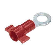 【PV18-10RB-3K】RING TERMINAL  VINYL INSULATED  22 - 18 AWG  #10 STUD SIZE  FUNNEL ENTRY 07AH2294