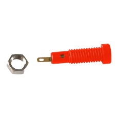 【23.0050-22】2MM BANANA JACK  SCREW MOUNT  10 A  60 VDC  GOLD PLATED CONTACTS  RED 23AH8697