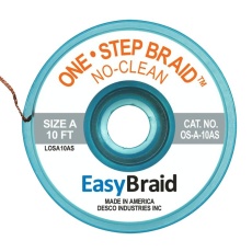 【OS-A-10AS】DESOLDERING BRAID  0.025inch X 10FT  GREY