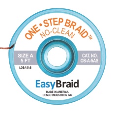 【OS-A-5AS】DESOLDERING BRAID  0.025inch X 5FT  GREY