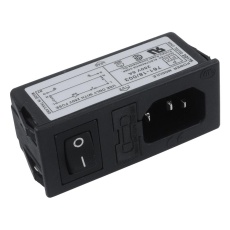 【2163】POWER ENTRY MODULE  C14 AC INLET  6A