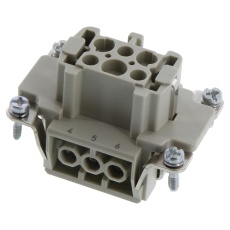 【09330062701】RECTANGULAR HAN INSERT FEMALE 6WAY SCREW