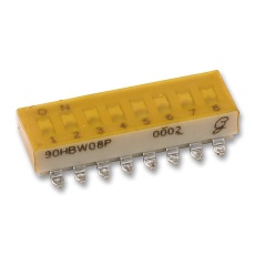 【90HBW08PT】SWITCH DIP 8 POSITION SPST RECESSED SLIDE