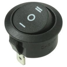 【SRJ24A3HBBNN】SWITCH  ROCKER  SPDT  20A  250V  BLACK