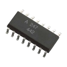 【ACPL-247-500E】OPTOCOUPLER QUAD SMD DC I/P テーピングサービス品